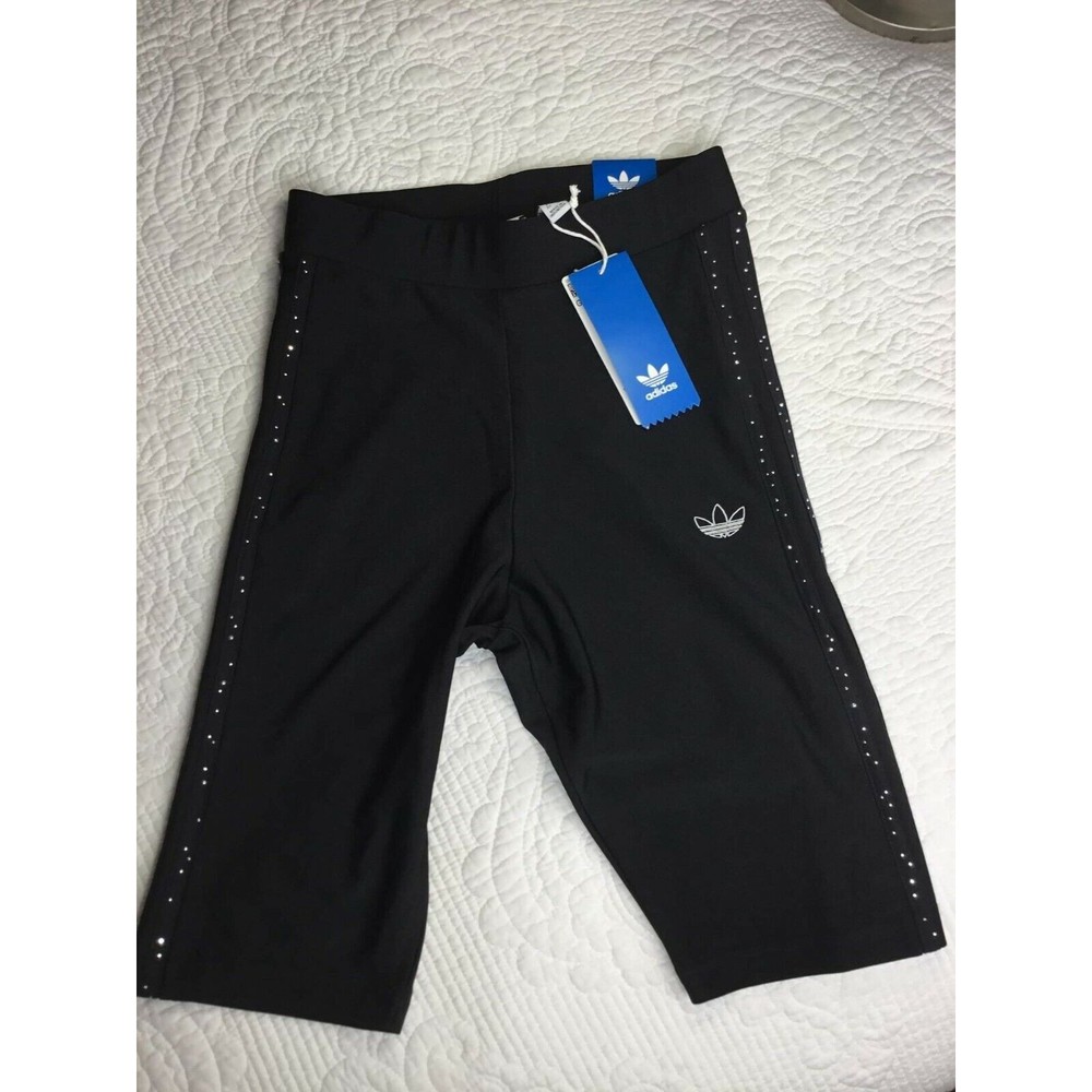 ADIDAS Originals diamante three stripe legging short in black XS - Picture 4 of 8